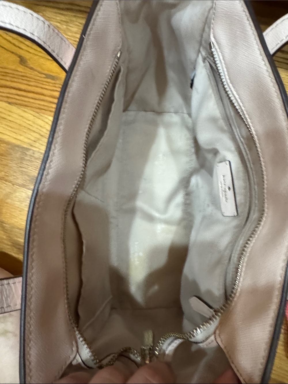 kate spade Pale Pink Saffiano Leather Tote - Picture 6 of 12